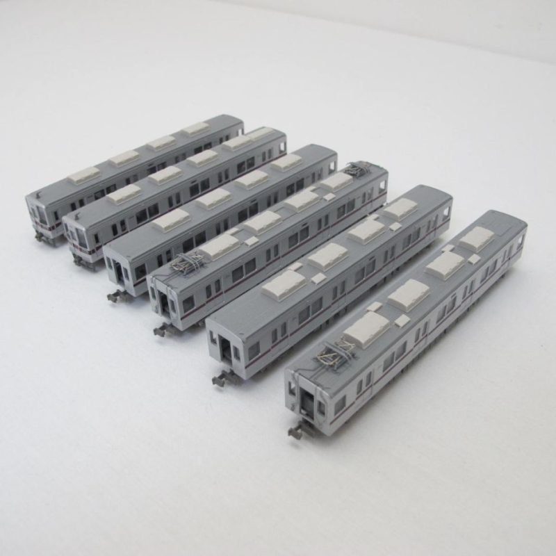 Japanese 6-parts Silver suburban train