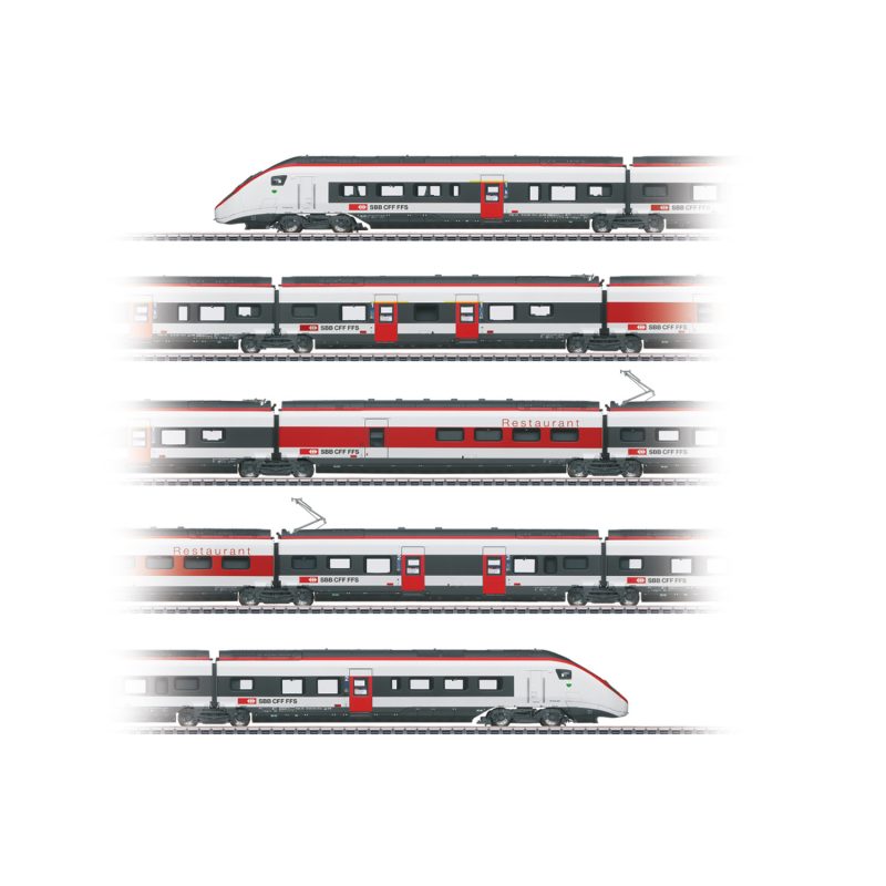 Märklin Class RABe 501 Giruno High-Speed Rail Car Train 39812