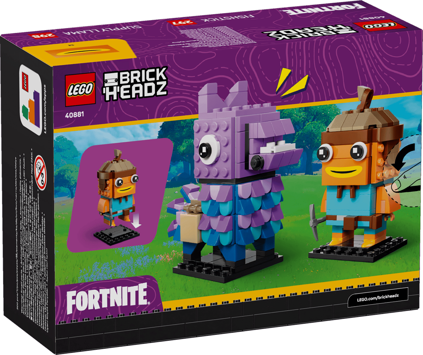 LEGO BrickHeadz Supply Llama & Fishstick Figures 40881 Packaging