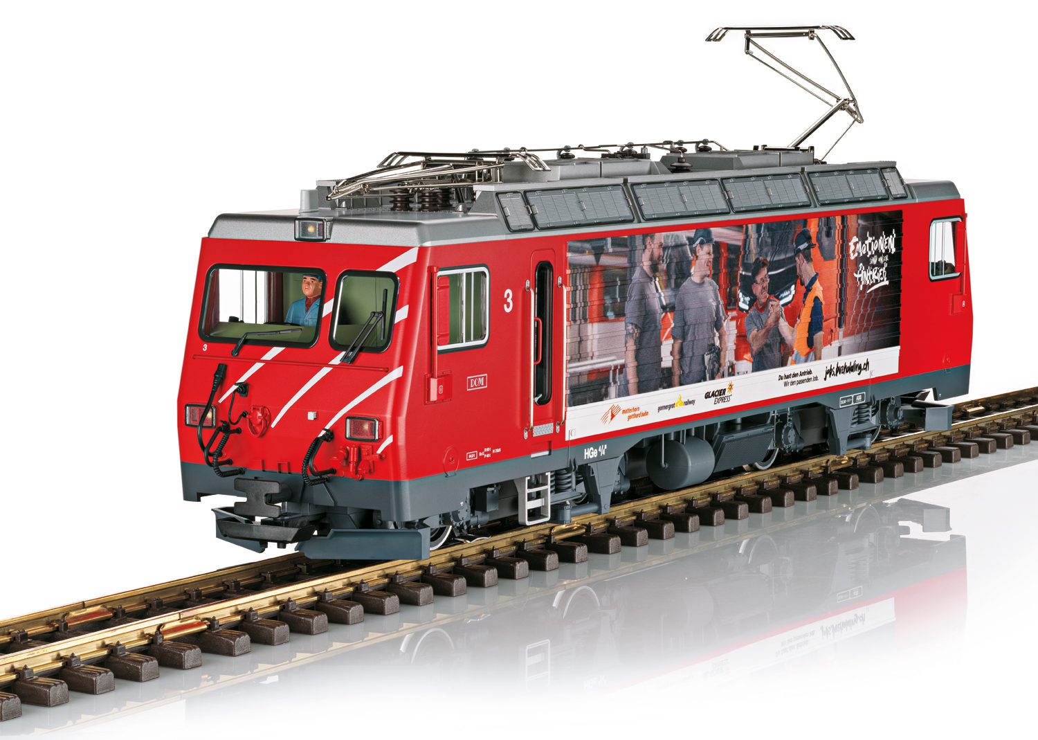 LGB "Mitarbeiterwerbung" / "Colleague Promotion" Electric Locomotive Number 3 "DOM" (HGe 4/4 II) 23105
