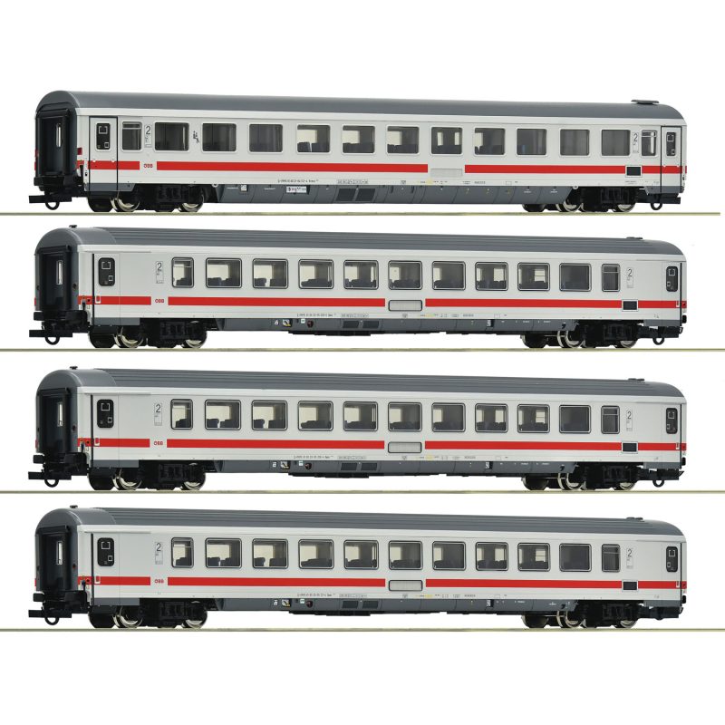 Roco 4 Piece Set: Express Train Coaches, ÖBB 6200187