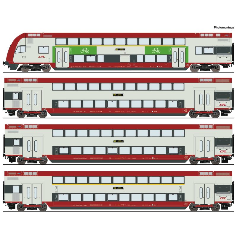 Roco 4 Piece Set: Double-Deck Coach, CFL 6210148