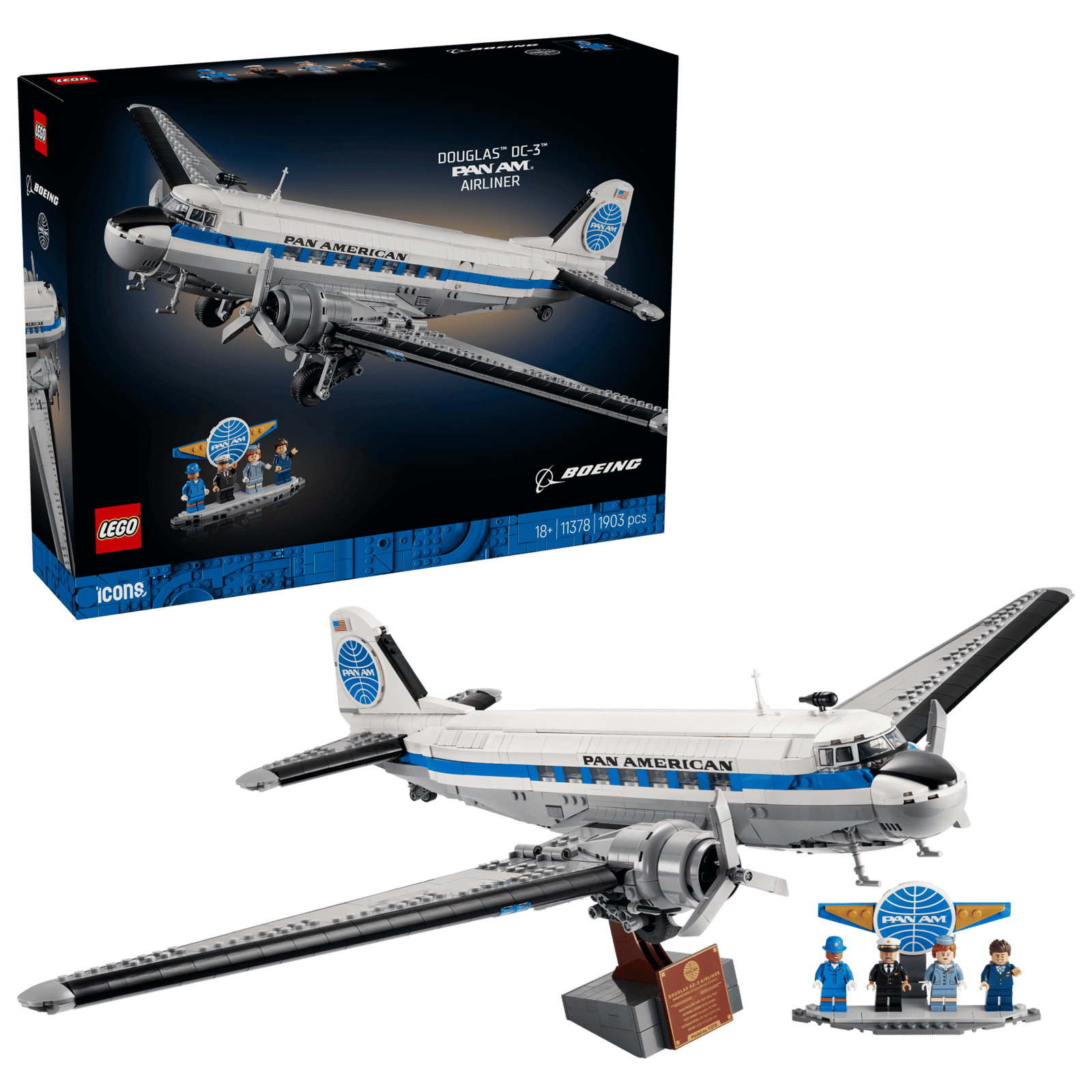 LEGO Icons Douglas™ DC-3™ PAN AM® Airliner 11378