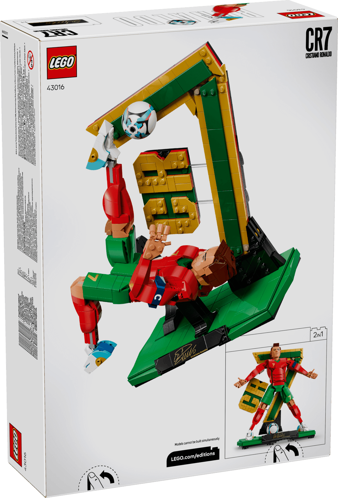LEGO Editions Cristiano Ronaldo – Soccer Legend 43016 Packaging