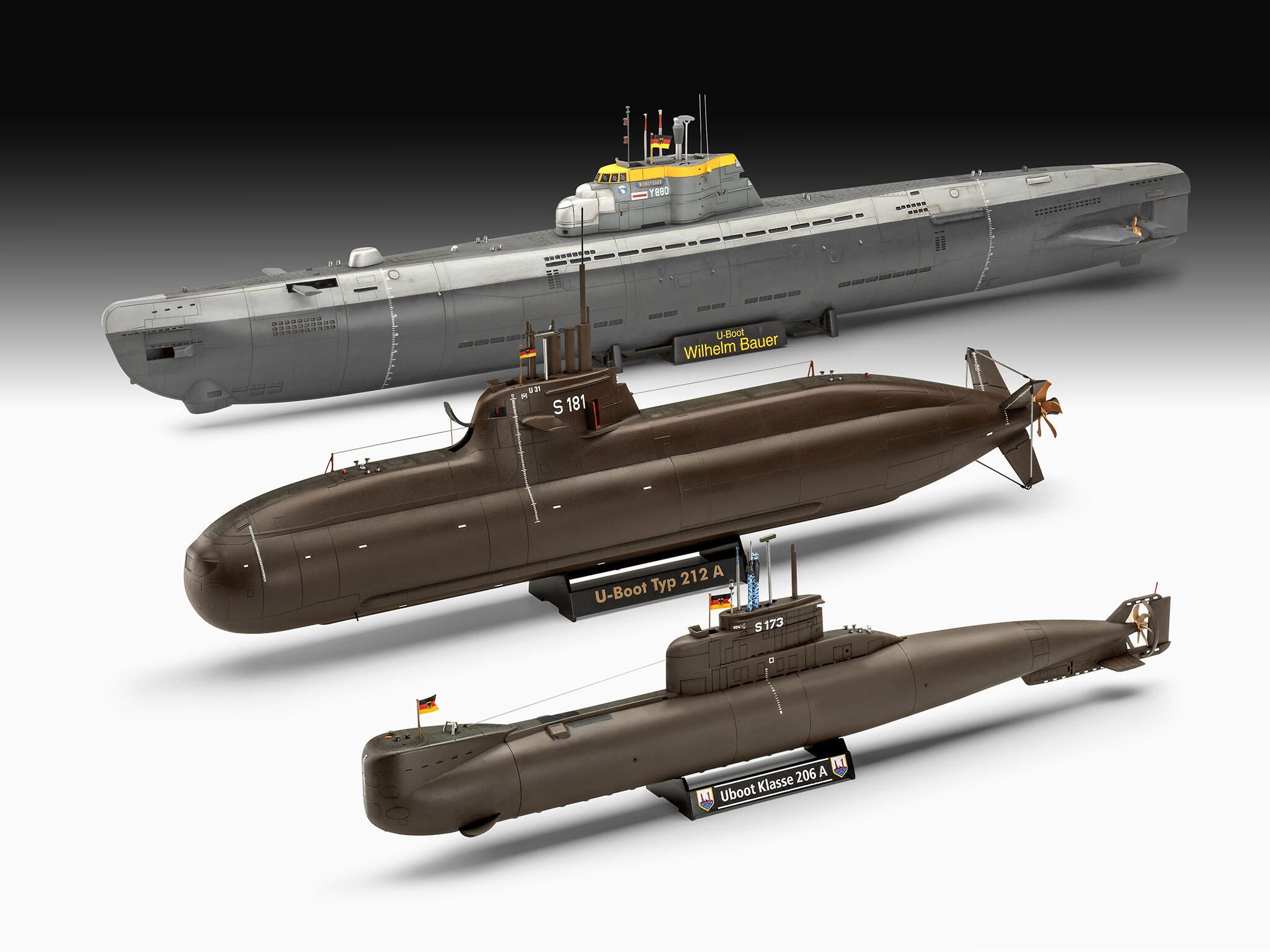 Revell 70 Years Bundeswehr: Wilhelm Bauer, Type 206A, Class 2 05186