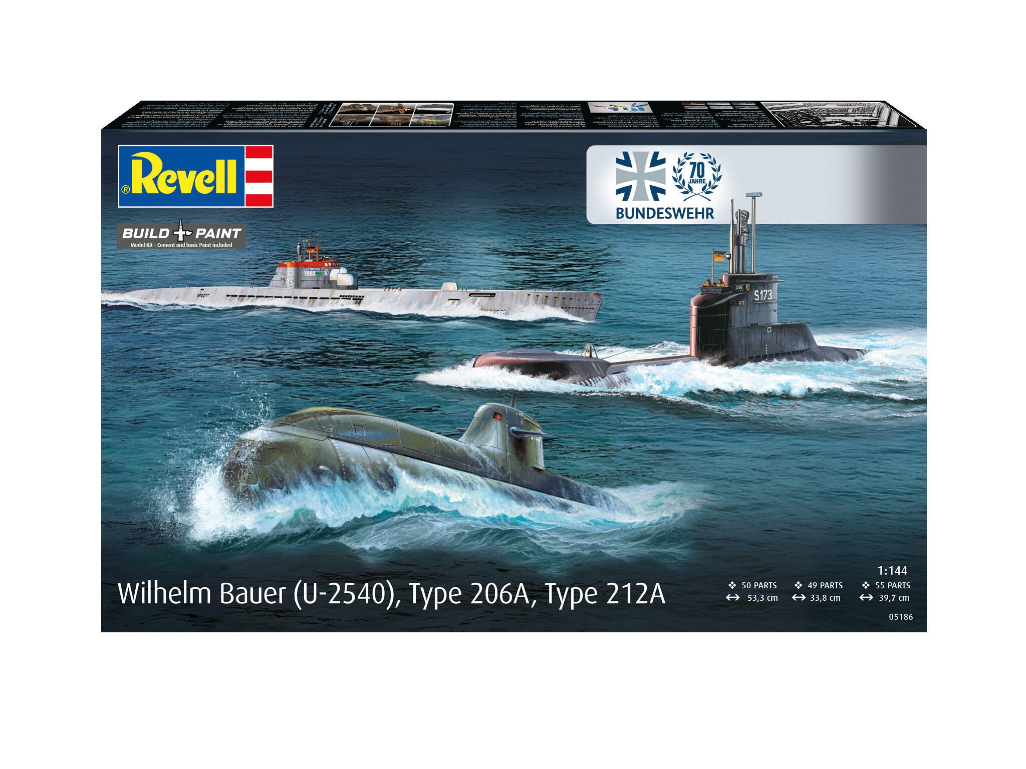 Revell 70 Years Bundeswehr: Wilhelm Bauer, Type 206A, Class 2 05186
