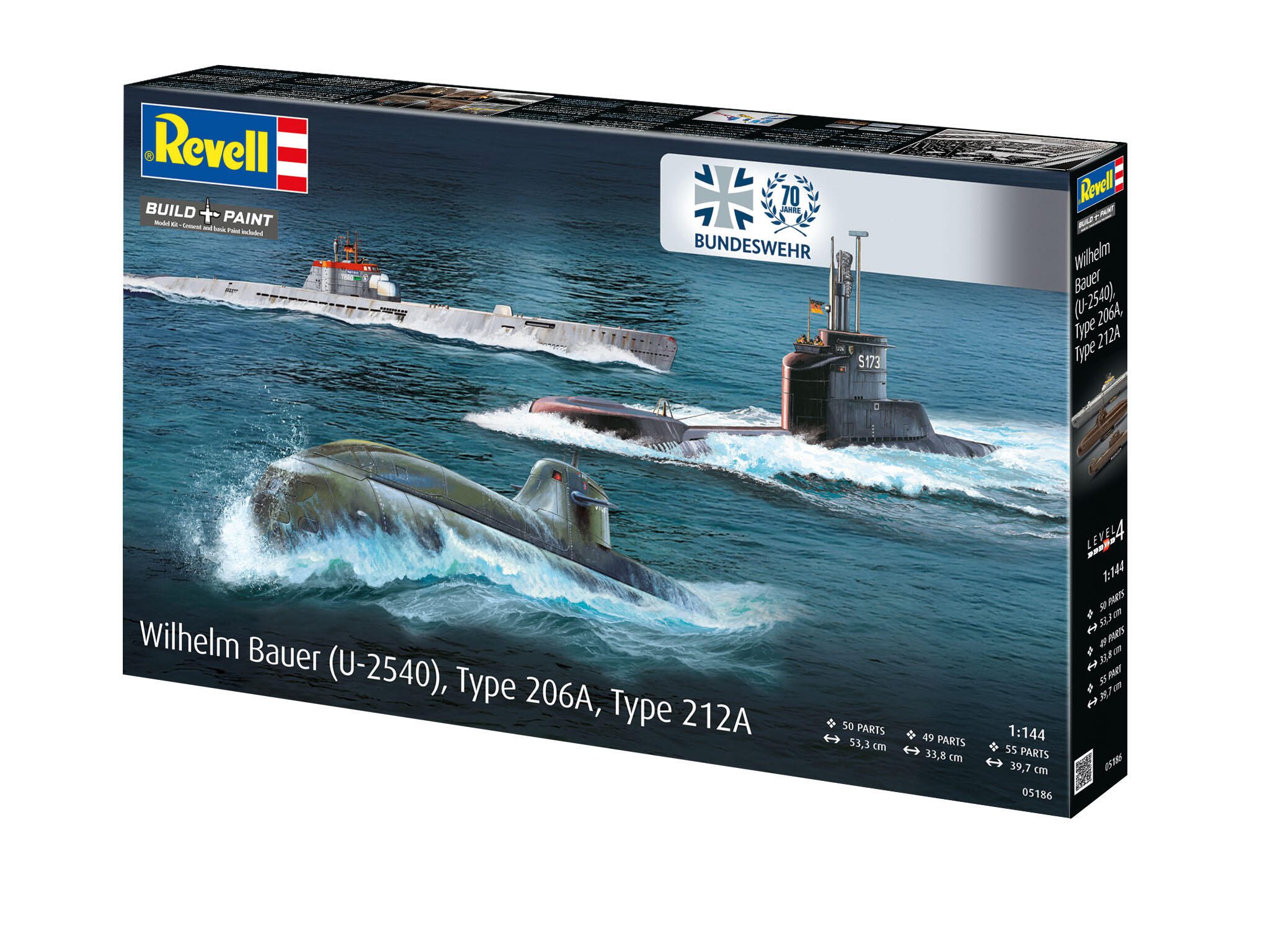 Revell 70 Years Bundeswehr: Wilhelm Bauer, Type 206A, Class 2 05186