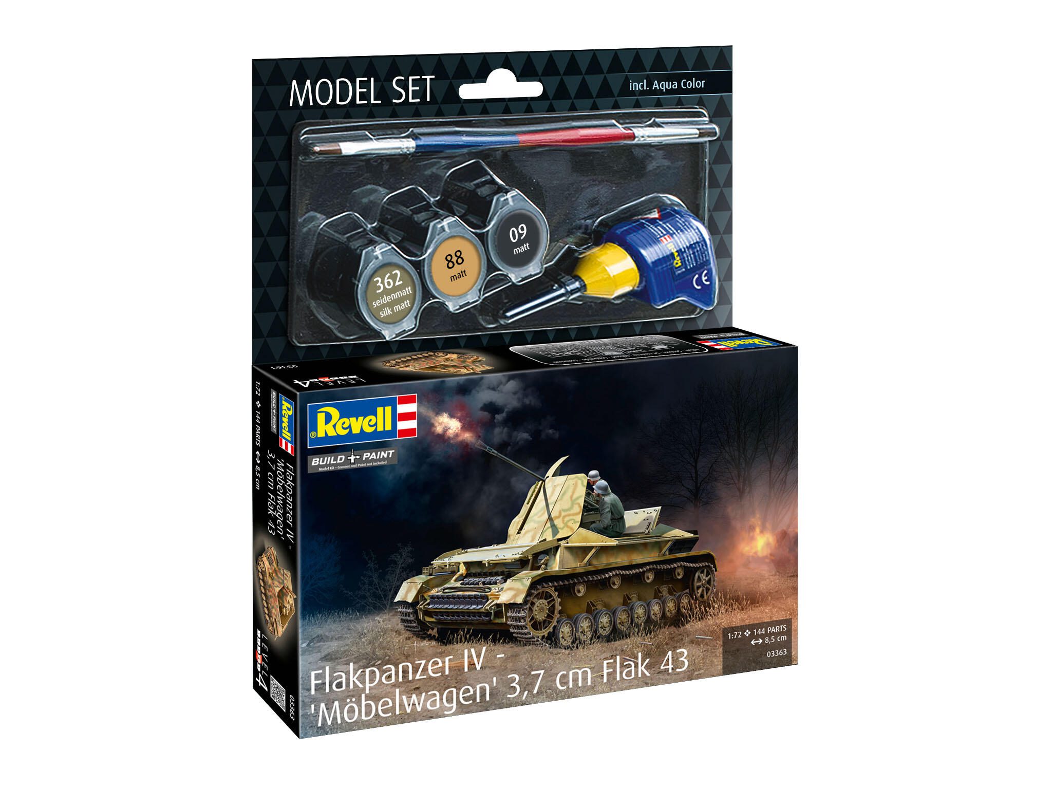 Revell Model Set Flakpanzer IV "Möbelwagen" 3.7cm Flak 63363