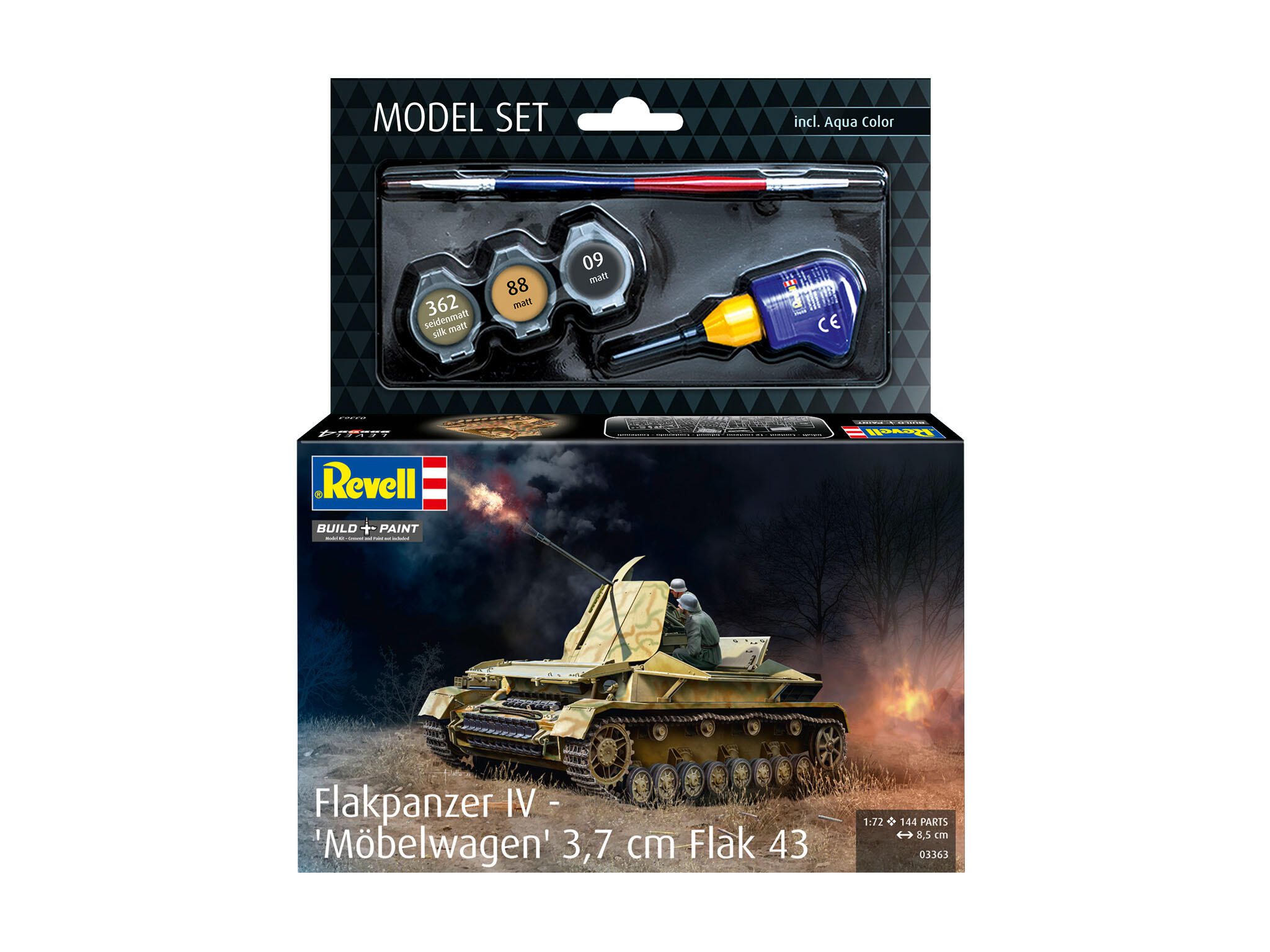 Revell Model Set Flakpanzer IV "Möbelwagen" 3.7cm Flak 63363