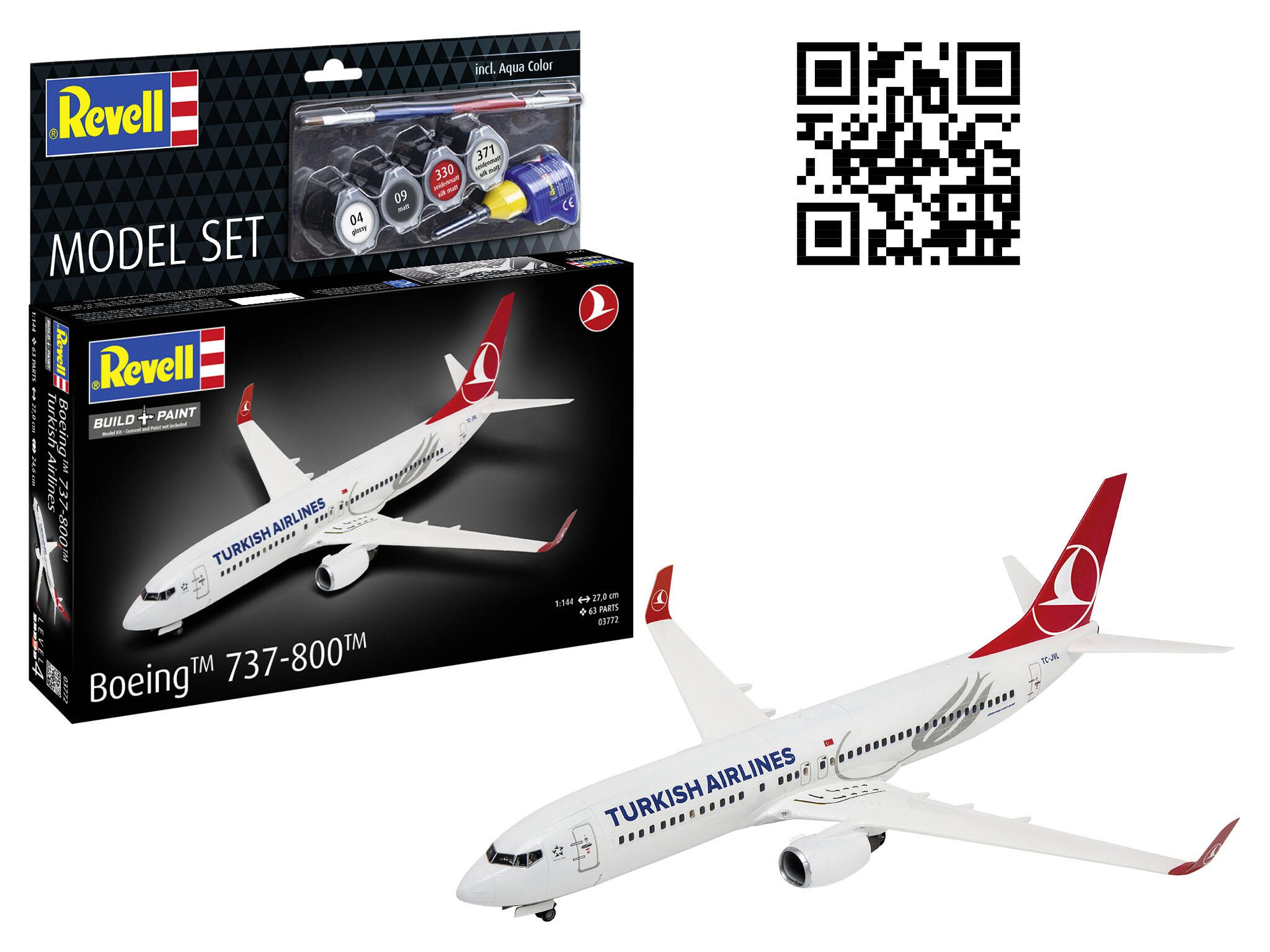 Revell Model Set Boeing 737-800 "Turkish Airlines" 63772
