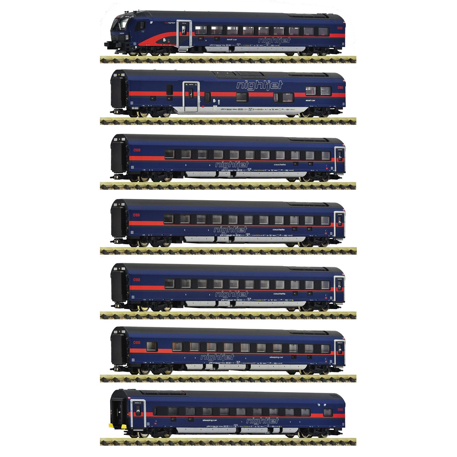 Fleischmann 7 Piece Set: Nightjet, ÖBB 6270065