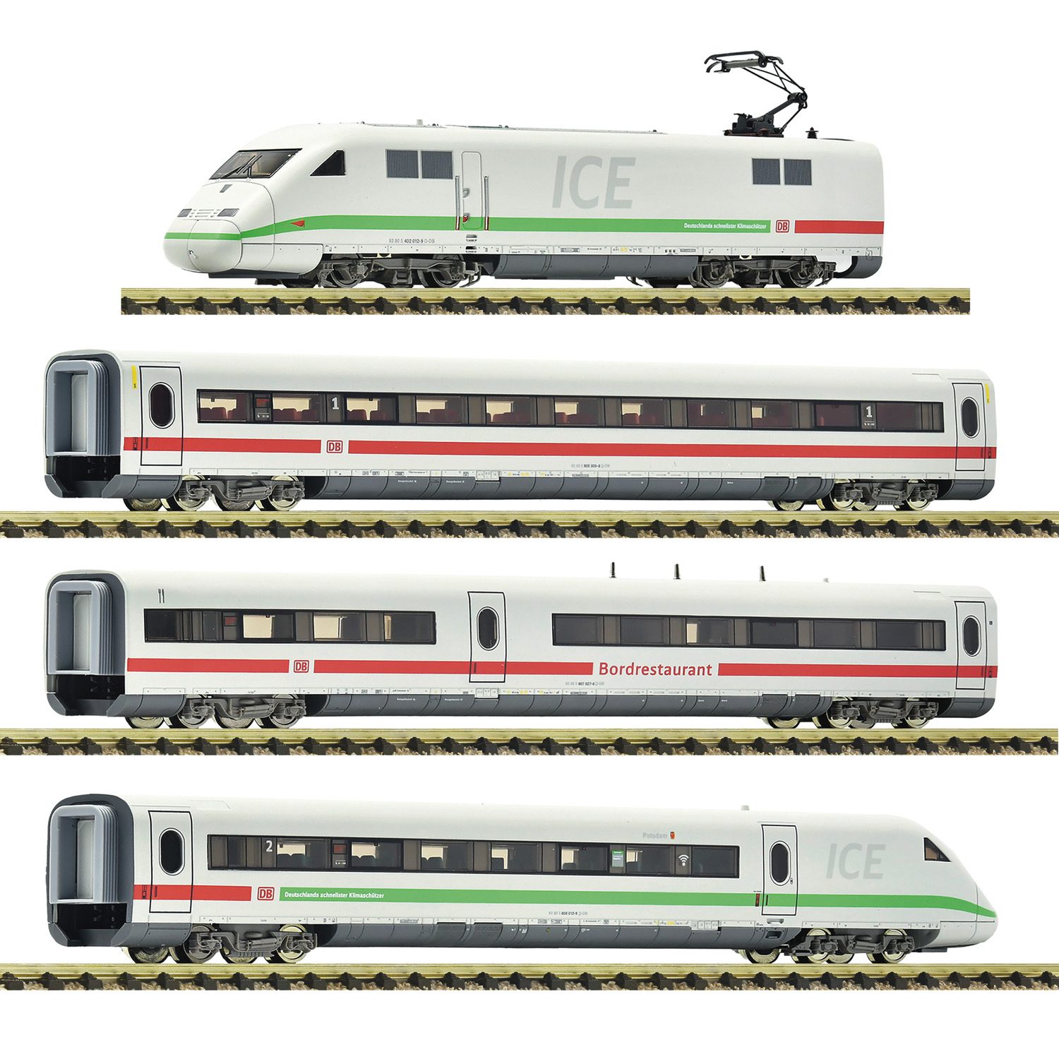 Fleischmann 4-Piece Set: Electrical Multiple Unit ICE 2 (Class 402), DB AG 7770003
