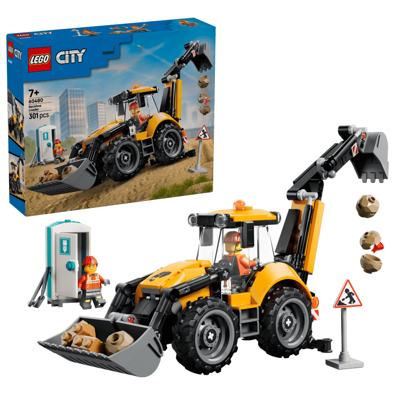 LEGO City Yellow Backhoe Loader 60480