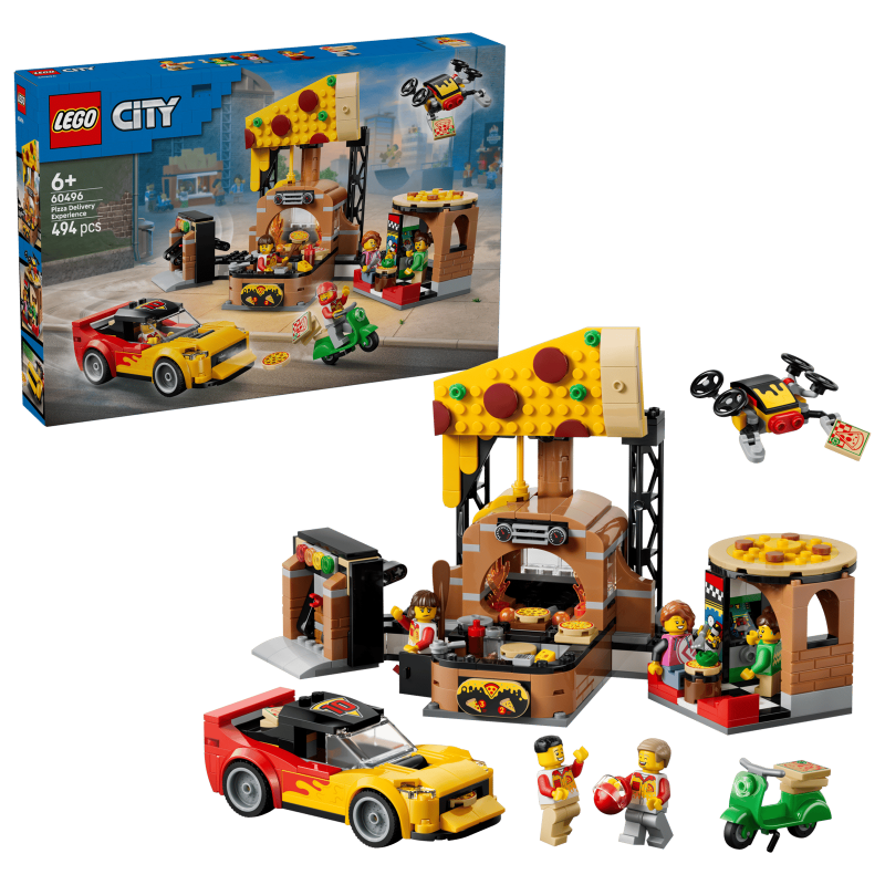 LEGO City Pizza Delivery Experience with Vehicles 60496